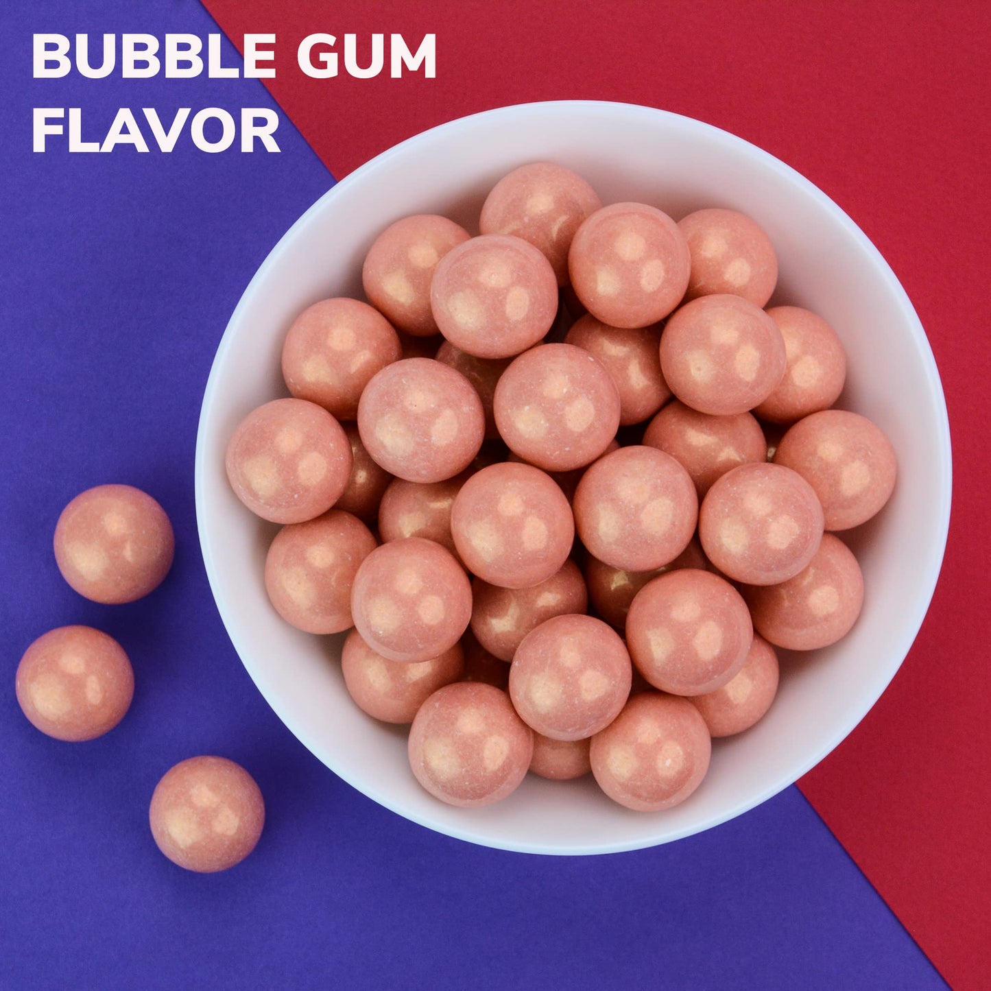 Gumballs for Gumball Machine - Shimmer Rose Gold Gumballs - Bubble Gum Flavoring 1 Inch Large Gumballs - Kids Gum - Bulk Gum Balls 2 Lb