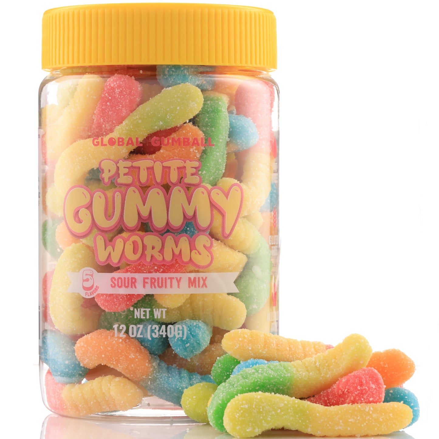 Gummy Worms - 12 oz Jar - Gummy Candies Mix - Fun and Delicious Gummy Snack - Fruity Candy