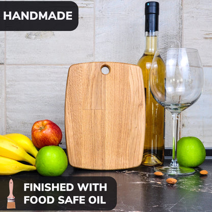 8x6 Inches Small Wood Cutting Board - Oak Cutting Board - Real Wood Cutting Board - Chopping Board for Kitchen - Edge Grain Oak Wood Board