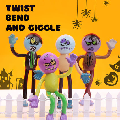Zombie Action Figures Bendable Toys 8 pcs 3.75 inch Monster Action Figures Zombie Toys with Limbs Sensory - Halloween Decorations Party Favors Pinata Stuffers Carnival Prizes Easter Egg Fillers Gits