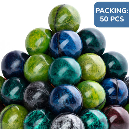 Bouncy Balls - 50 Pcs Small Bouncing Balls - 1.26 Inch Bounce Balls - Bouncing Balls for Kids - Vending Machine Toys