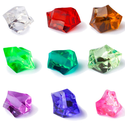 Acrylic Gems - 10.6 OZ (300 g) Jewels - Assorted Color Plastic Gemstones - Table Scatters Crystals - Aquarium Jewels Decor