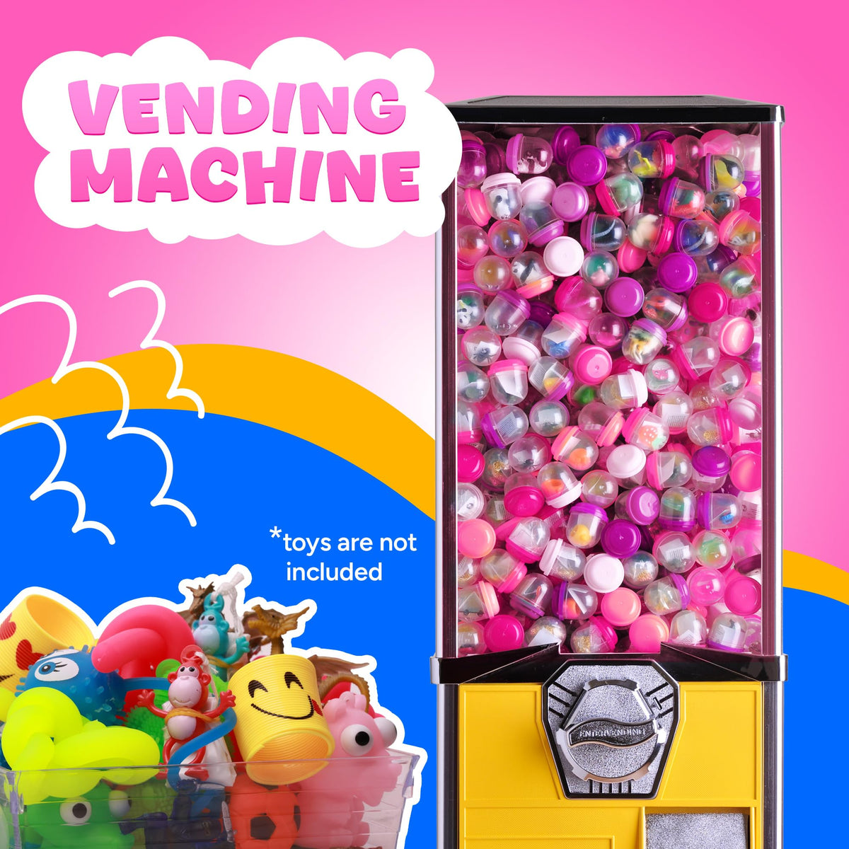 Capsule Vending Machine Translucent Pink Acorn Capsules Empty 50 pcs 2 inch - Gumball Machine Capsules Bulk Party Favors DIY Containers - Easter Basket Stuffers Gifts Pinata Stuffers