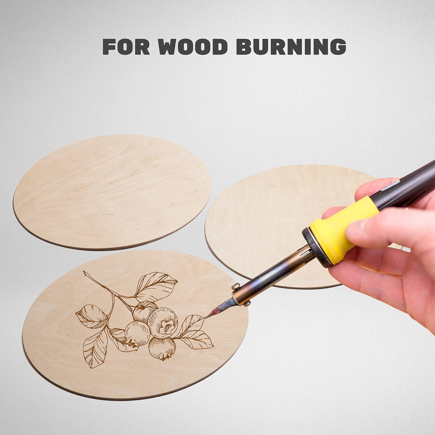 14'' Wood Circles - 5 Pcs Birch Rounds - Plywood Circle Cutouts - Wooden Circles for Crafts - Wood Boards for Painting - Craft Blanks for Wood Burning