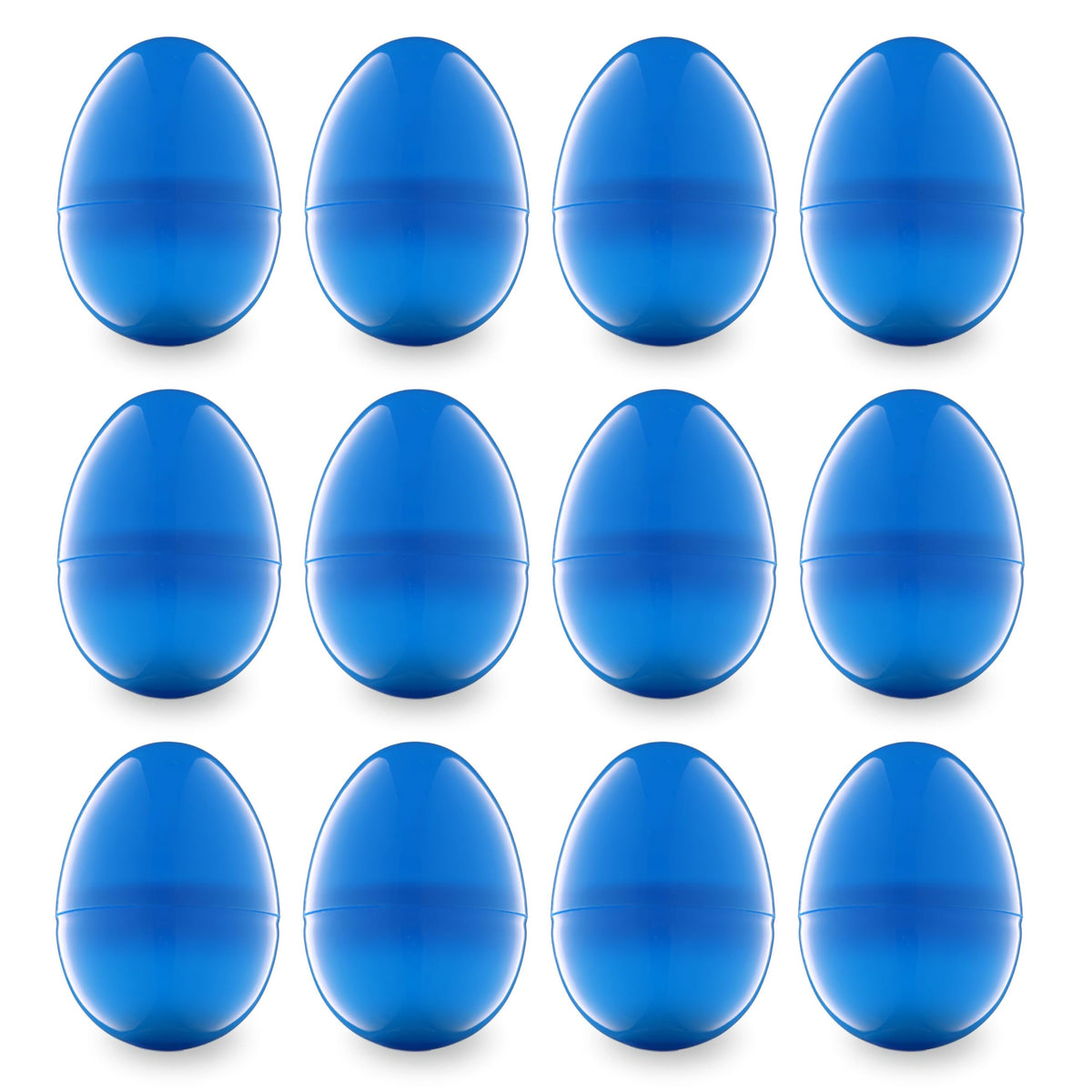 Easter Eggs 3” - Bright Fillable Easter Eggs – 12 pcs - Easter Basket Stuffers - Empty Large Enough to Hold Toy and Candy - Plastic Easter Egg Filler Bulk - Egg Hunt Kids Surprise