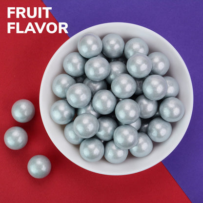 Gumballs for Gumball Machine - Shimmer Silver Gumballs - Fruit Flavored Bubble Gum 1 Inch Large Gumballs - Kids Gum - Bulk Gum Balls 2 Lb