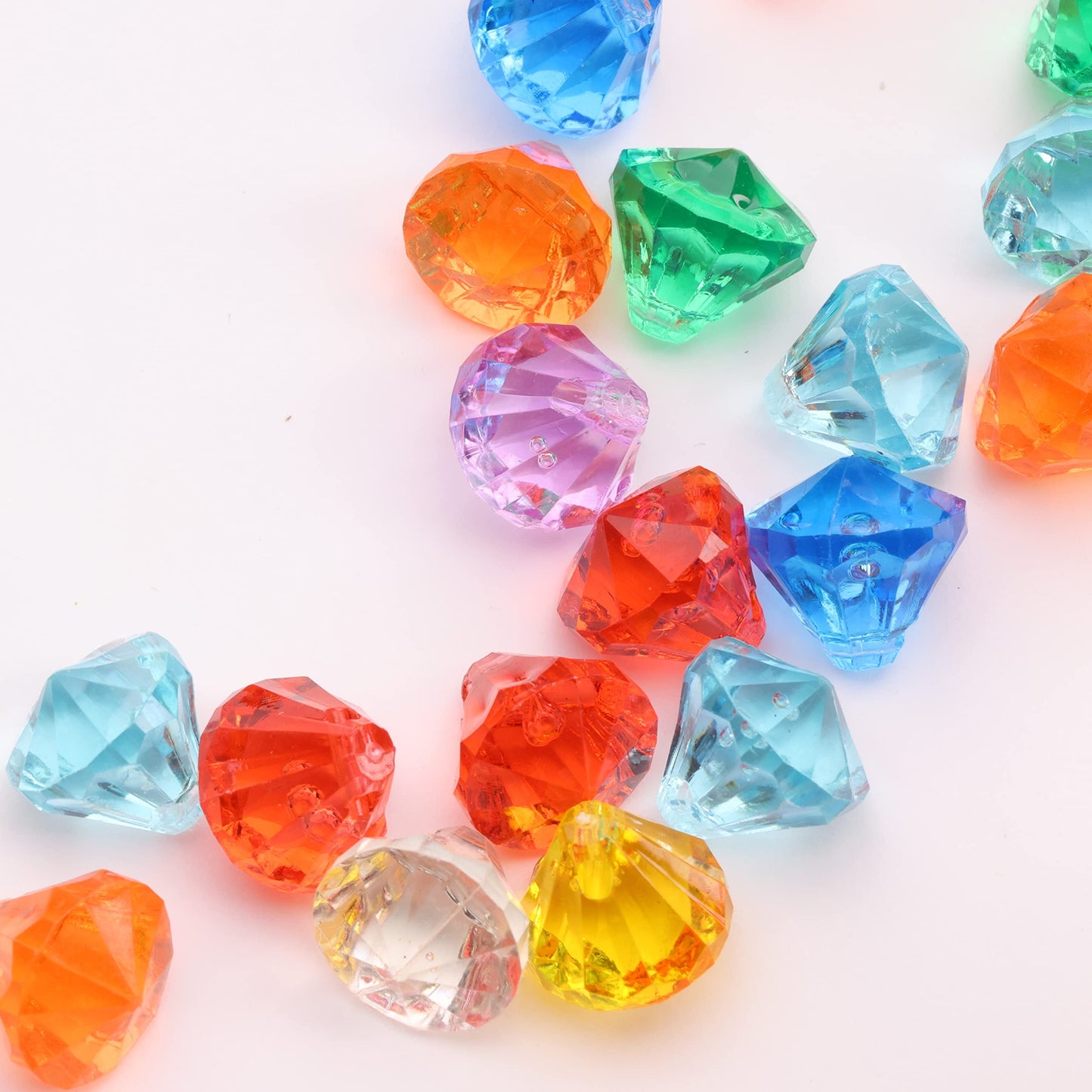 Acrylic Gems - 1.32LB (600 g) Jewels - Assorted Color Plastic Gemstones - Table Scatters Crystals - Aquarium Jewels Decor