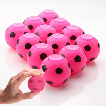 2 Inch Stress Balls - 12 Pcs Soccer Party Favors for Kids - Mini Fidget Spinners - Classroom Prizes - Fidget Spinners for Kids