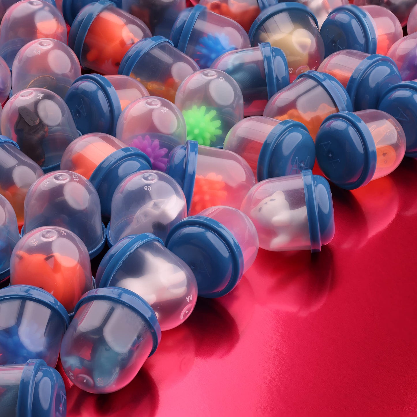 1.1 Inch Tiny Frosty Clear-Colored Acorn Capsules - Empty Toy Capsules - Plastic Capsules for Toys - 28 mm Prize Machine Capsules