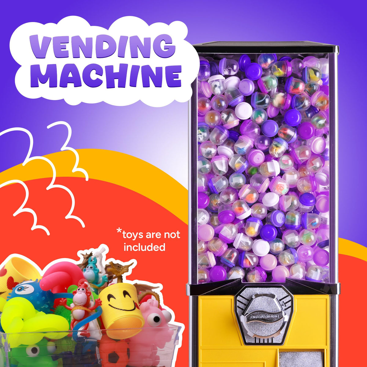 Capsule Vending Machine Translucent Purple Acorn Capsules Empty 50 pcs 2 inch - Gumball Machine Capsules Bulk Party Favors DIY Containers - Easter Basket Stuffers Gifts Pinata Stuffers