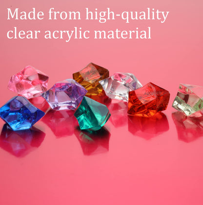 Acrylic Gems - 1.32LB (600 g) Jewels - Assorted Color Plastic Gemstones - Table Scatters Crystals - Aquarium Jewels Decor