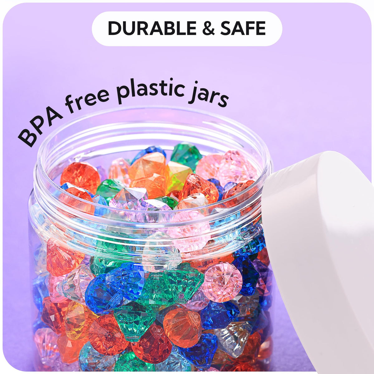 Plastic Jars with Lids - 4 OZ Small Plastic Containers - 18 Pack - Travel Cosmetic Containers for Creams - Leak Proof Clear Jar