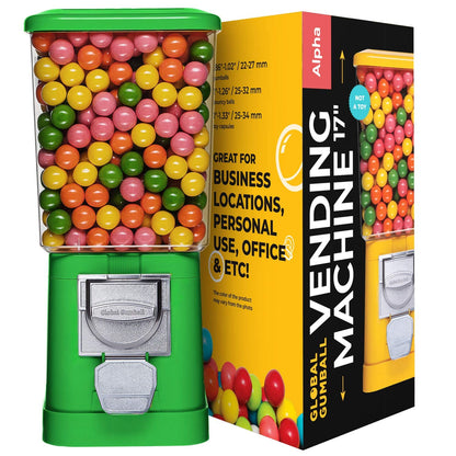 Green Home Vending Machine - Bubble Gum Machine for Kids - Gumball Machine Bank - Coin Gumball Machine - Gift Kid Gum Ball Machine Without Stand