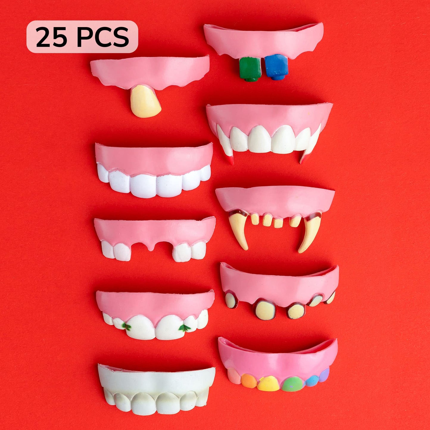 Halloween Fake Teeth for Party Favors for Kids - Easter Egg Fillers - Goodie Bag Supplies - Pinata Stuffers - Bulk Gifts for Kids