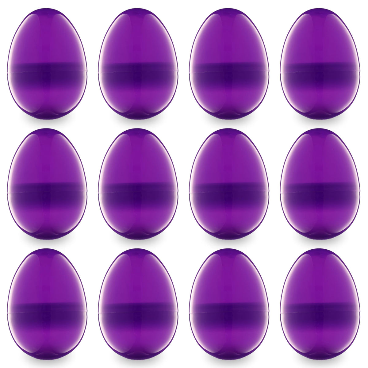 Easter Eggs 3” - Bright Fillable Easter Eggs – 12 pcs - Easter Basket Stuffers - Empty Large Enough to Hold Toy and Candy - Plastic Easter Egg Filler Bulk - Egg Hunt Kids Surprise