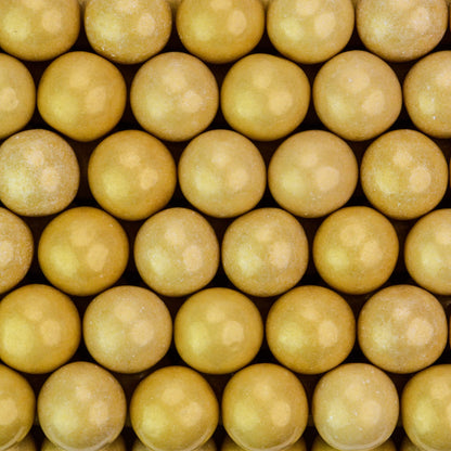 Gumballs for Gumball Machine - Shimmer Gold Gumballs - Bubble Gum Flavoring 1 Inch Large Gumballs - Kids Gum - Bulk Gum Balls 2 Lb
