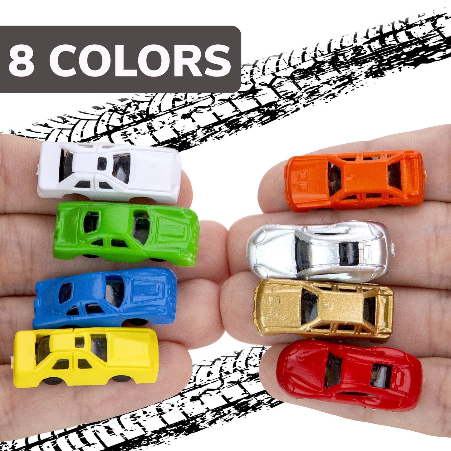 Mini Cars for Kids - Plastic Car Toys Bulk - Easter Egg Fillers - Little Cars Toys - Tiny Plastic Toys for Goody Bags, Party Favors, Classroom Prizes