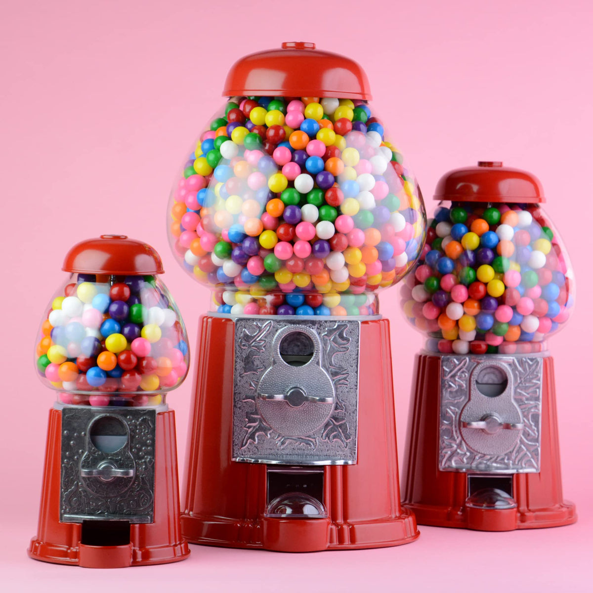 9 Inch Gumball Machine for Kids - Small Gumball Bank - Metal Candy Dispenser - Vintage Gum Ball Machine - Jelly Bean Dispenser Machine - M&M Dispenser