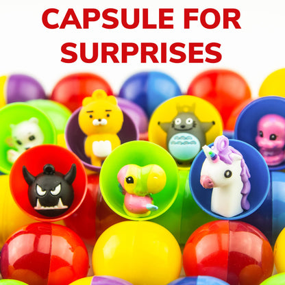 Capsule Vending Machine Colored Round Capsules Empty 250pcs 1.26 inch - Gumball Machine Capsules Bulk Party Favor Containers - Easter Basket Stuffers Birthday Gifts Pinata Stuffers DIY Craft Supplies