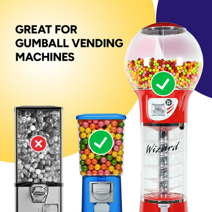 Gumballs for Gumball Machine Refills - 363 pcs Assorted Fruit Flavored Gum Balls - 0.5" Mini Bubble Gum - Bulk Gum Bag 15 OZ - Chewing Gum for Kids - Double Bubble Gumball