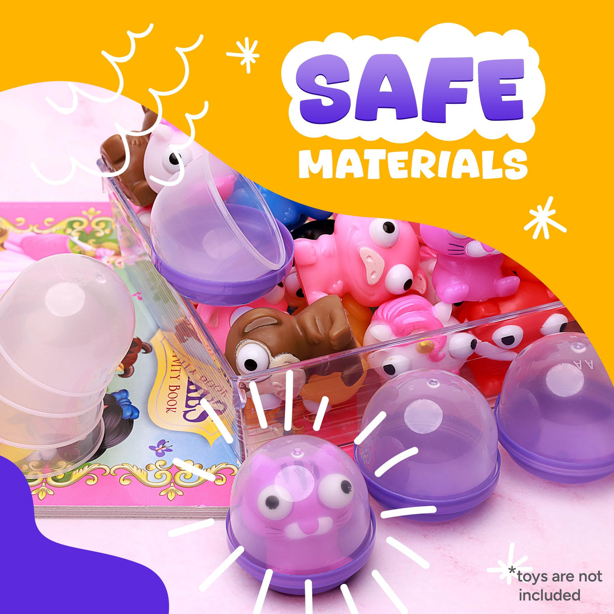 Capsule Vending Machine Translucent Purple Acorn Capsules Empty 50 pcs 2 inch - Gumball Machine Capsules Bulk Party Favors DIY Containers - Easter Basket Stuffers Gifts Pinata Stuffers