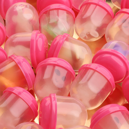 1.1 Inch Tiny Frosty Clear-Colored Acorn Capsules - Empty Toy Capsules - Plastic Capsules for Toys - 28 mm Prize Machine Capsules