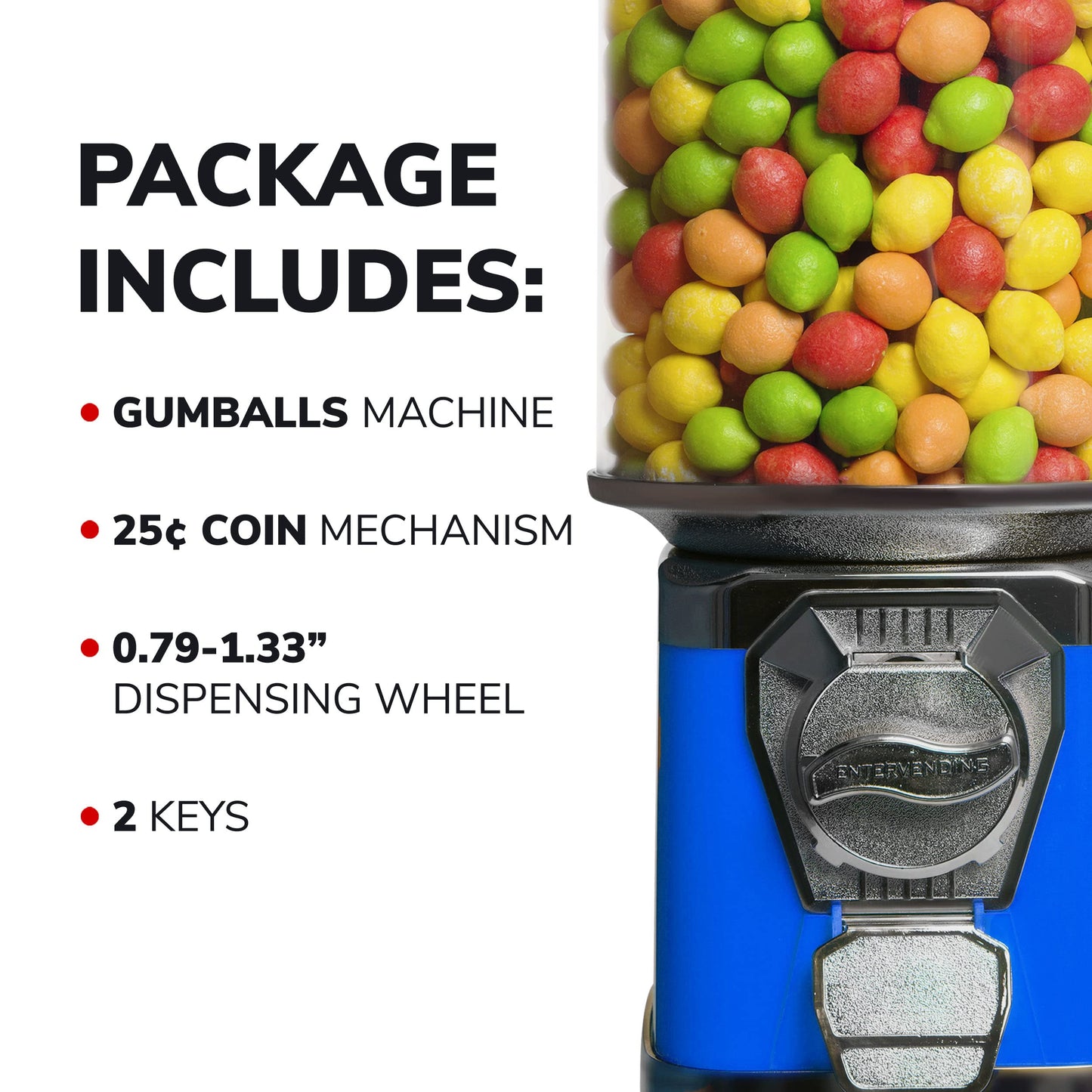 Gumball Machine for Kids - Vending Machine with Cylinder Globe - Bubble Gum Machine for Kids - Home Vending Machine