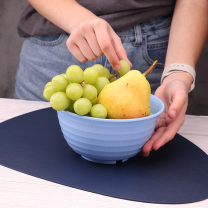 Wheat Straw Large Bowls, Set of 4, Light Weight & Reusable, 4 Colors, Dishwasher & Microwave Safe