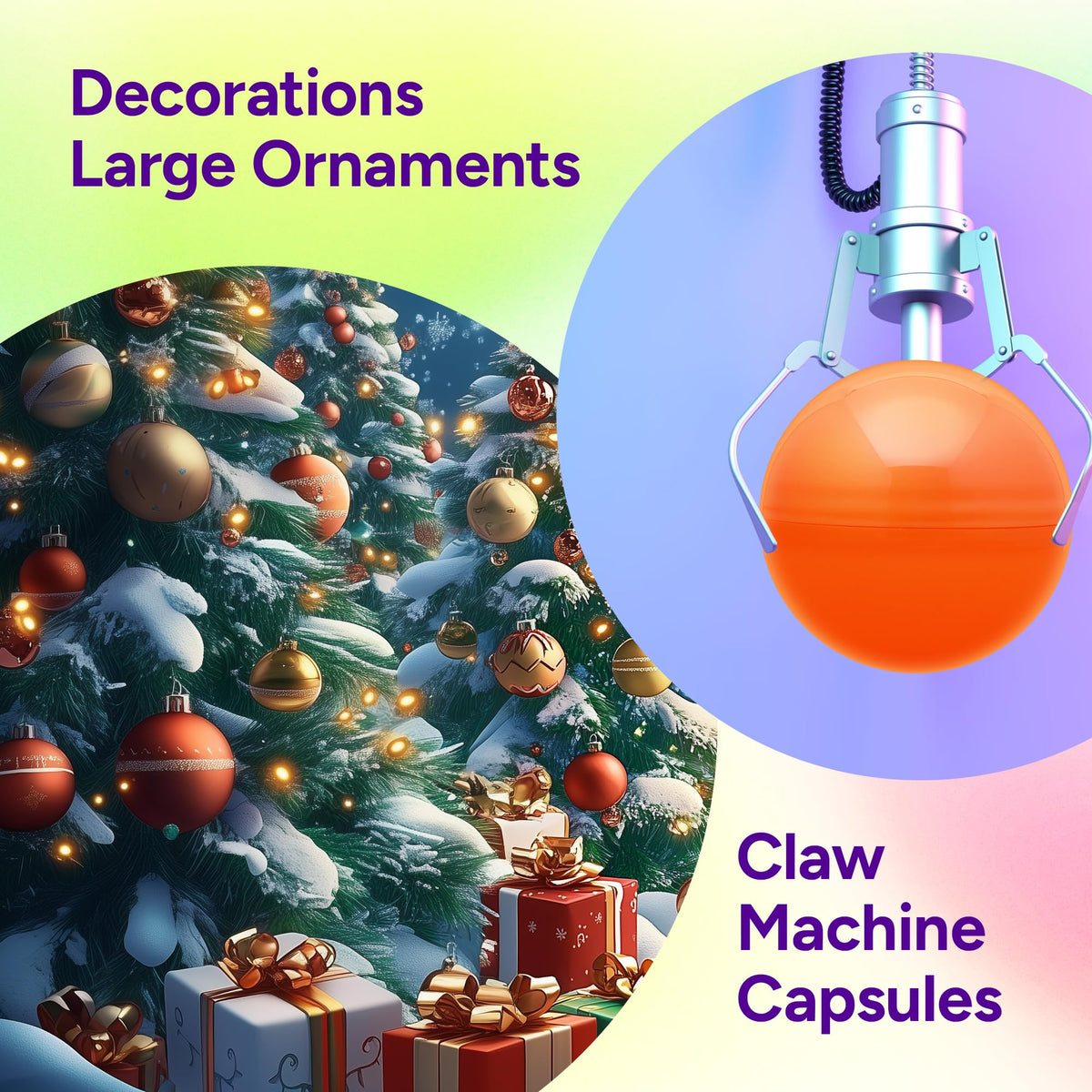 Big Claw Machine Capsules Green Plastic Sphere Party Favor Containers Round 5 pcs 6.3 inch Jumbo Plastic Christmas Ornaments Extra Large Candy Gift Box Empty Craft Party Supplies Vending Capsules