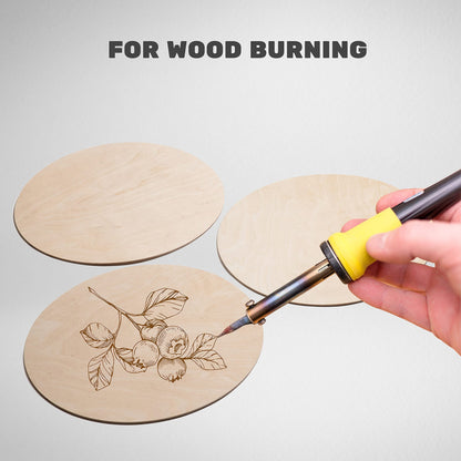 12'' Wood Circles - 5 Pcs Birch Rounds - Plywood Circle Cutouts - Wooden Circles for Crafts - Wood Boards for Painting - Craft Blanks for Wood Burning