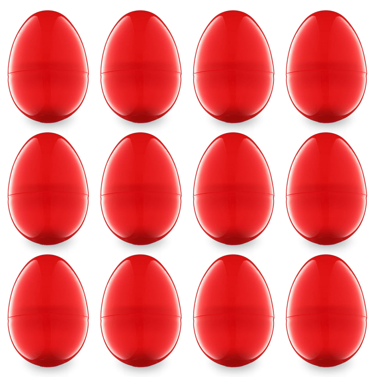 Easter Eggs 3” - Bright Fillable Easter Eggs – 12 pcs - Easter Basket Stuffers - Empty Large Enough to Hold Toy and Candy - Plastic Easter Egg Filler Bulk - Egg Hunt Kids Surprise