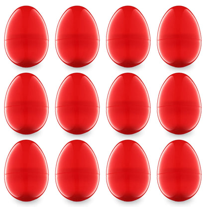 Easter Eggs 3” - Bright Fillable Easter Eggs – 12 pcs - Easter Basket Stuffers - Empty Large Enough to Hold Toy and Candy - Plastic Easter Egg Filler Bulk - Egg Hunt Kids Surprise