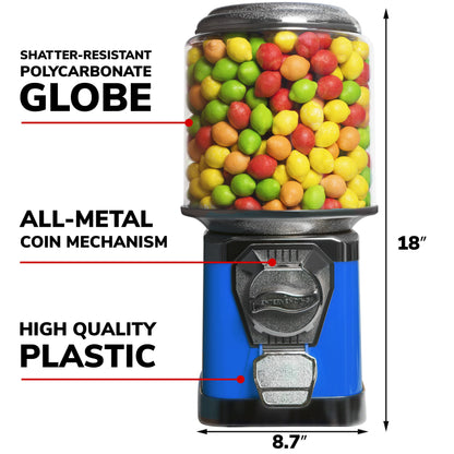 Gumball Machine for Kids - Vending Machine with Cylinder Globe - Bubble Gum Machine for Kids - Home Vending Machine