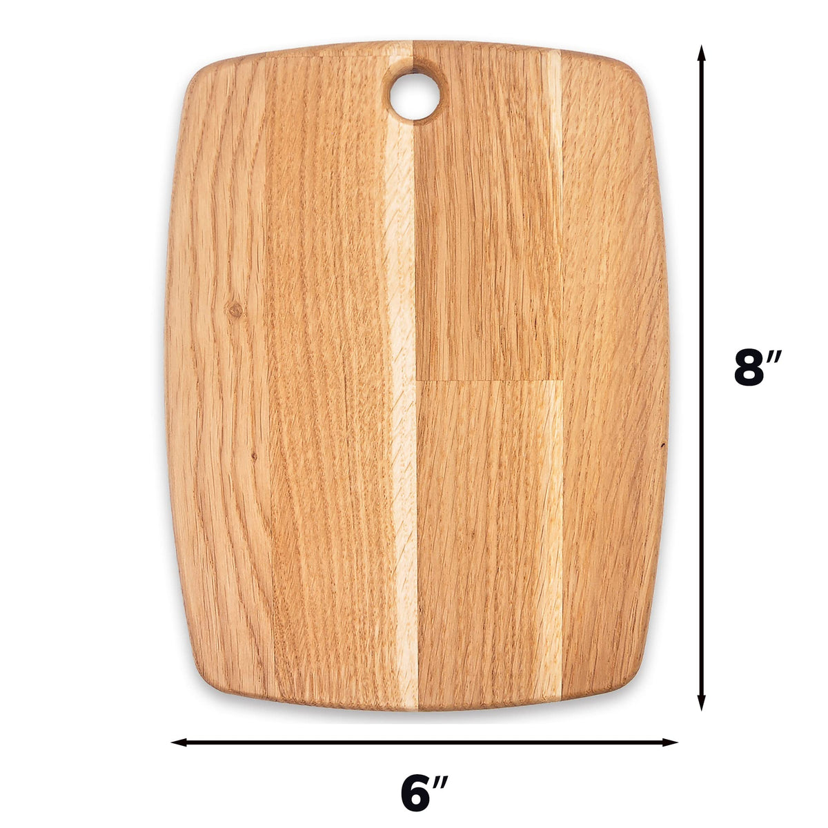 8x6 Inches Small Wood Cutting Board - Oak Cutting Board - Real Wood Cutting Board - Chopping Board for Kitchen - Edge Grain Oak Wood Board