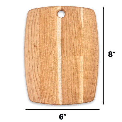 8x6 Inches Small Wood Cutting Board - Oak Cutting Board - Real Wood Cutting Board - Chopping Board for Kitchen - Edge Grain Oak Wood Board