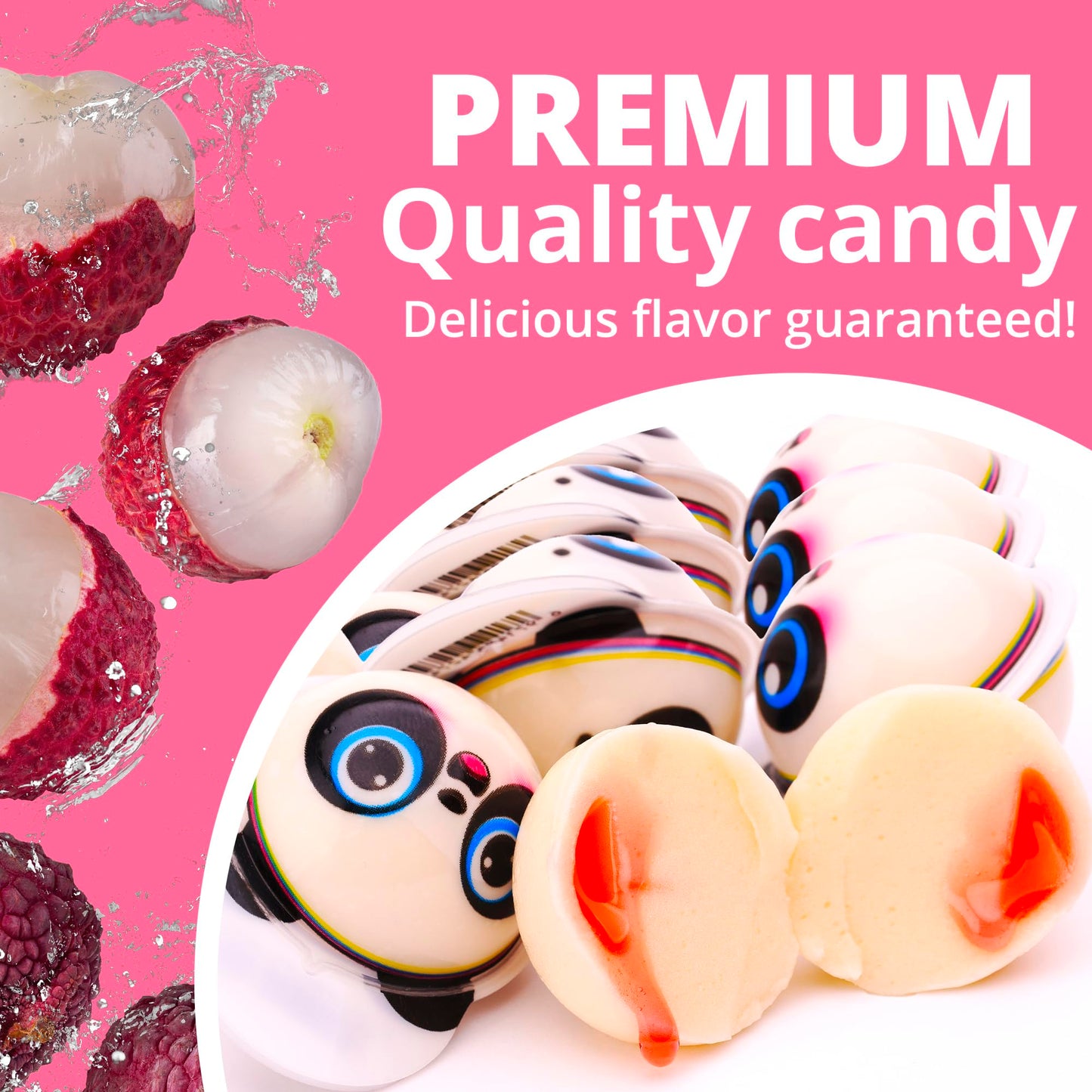 Gummy Candies Filled with Jam, Assorted Fruit Flavors, 10 pcs per Bag