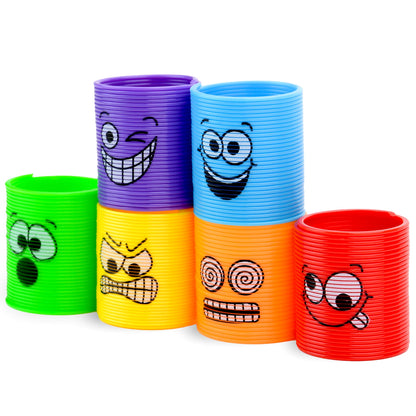 Coil Springs Party Favors for Kids - Emoticon Party Favors Bulk - Coil Spring Bulk Toys 1.38 InchSlinky Party Favors - Easter Gifts for Kids