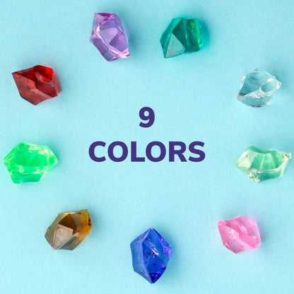 Acrylic Gems - 10.6 OZ (300 g) Jewels - Assorted Color Plastic Gemstones - Table Scatters Crystals - Aquarium Jewels Decor