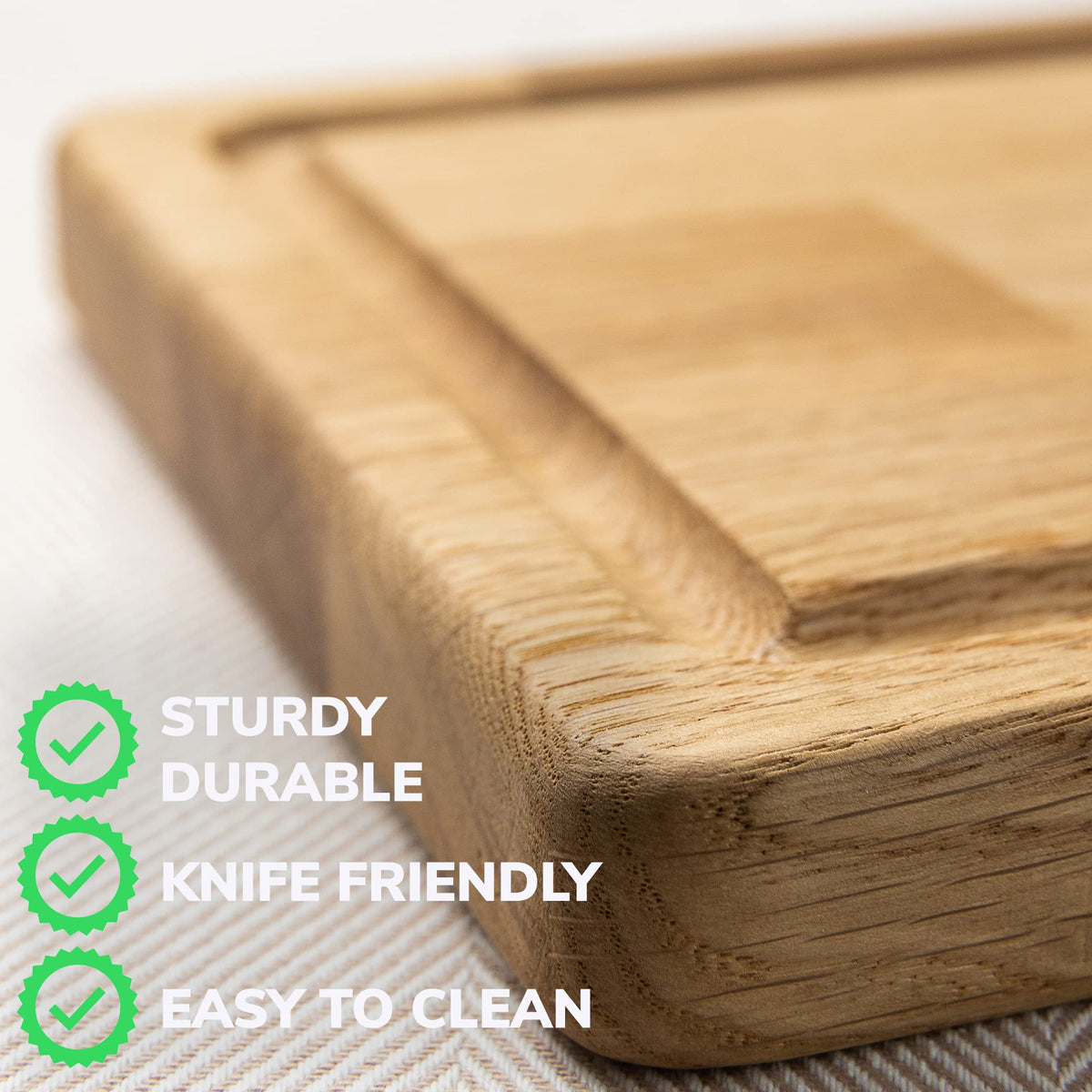 Cutting Board - 8x6 Inches Small Wood Cutting Board - Oak Cutting Board - Real Wood Cutting Board - Chopping Board for Kitchen
