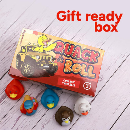 Assorted Rubber Ducks Jeep Ducks for Ducking 20pcs in Gift Box - 2" Rubber Ducks Bath Toys for Toddlers 1-3 Party Favors - Summer Beach Pool Toys Baby Shower Gifts Pinata Stuffers Prizes for Kids