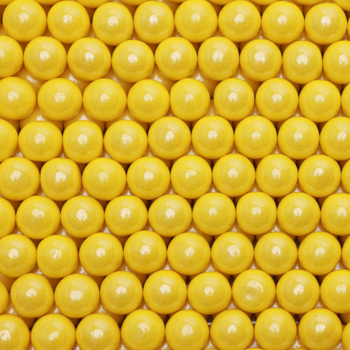 Shimmer Gumballs - Bubble Gum for Kids Yellow Candy - 45 Pearl Lemon Gumballs per Bag Chewing Gum - Nostalgic Valentines Candy for Party Favors Easter Basket & Sweet Treats, 16mm (0.62 inch)