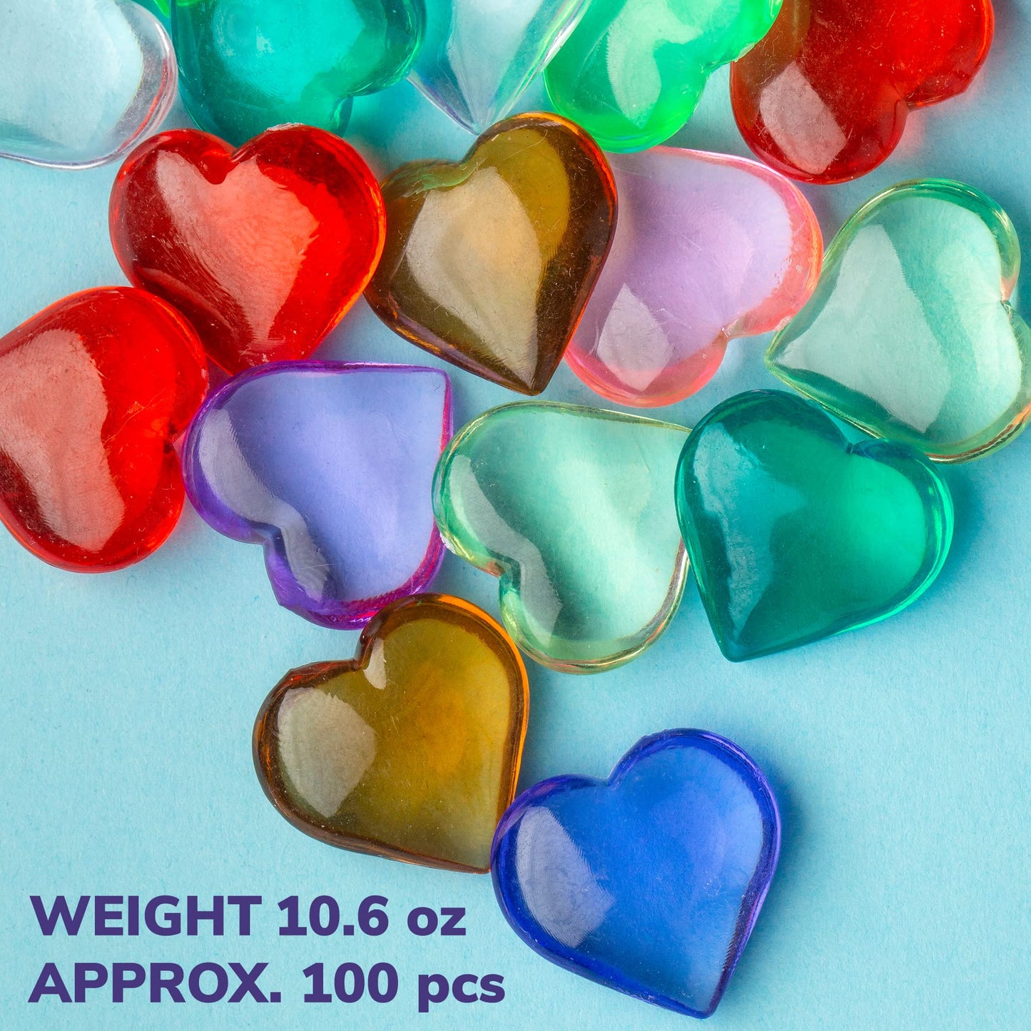 Acrylic Gems - 10.6 OZ (300 g) Jewels - Assorted Color Plastic Gemstones - Table Scatters Crystals - Aquarium Jewels Decor