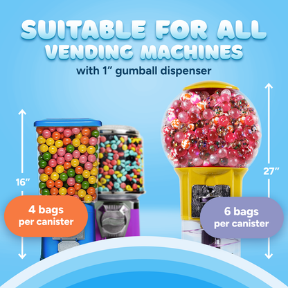 Shimmer Gumballs for Kids - 1" Gumball Machine Refill