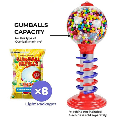 Mini Gumballs 0.5 inch (13mm) - 1 LB - Double Bubble Gumballs