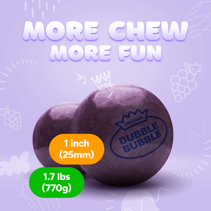 Gumballs for Gumball Machine - 1" Inch Grape Flavored Bubble Gum - 1.7 LB Bag