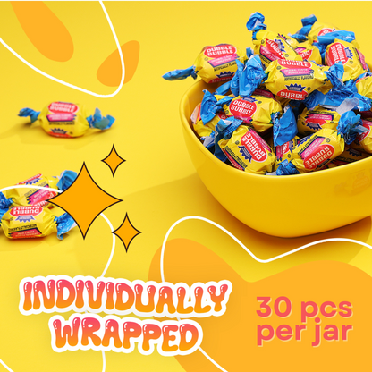 Chewing Bubble Gum for Kids - Classic Flavor - 30 Pcs Individually Wrapped Bubblegum