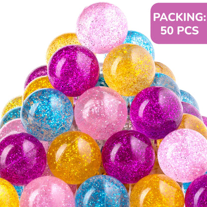 Bouncy Balls - 50 Pcs Small Bouncing Balls - 1.26 Inch Bounce Balls - Bouncing Balls for Kids - Vending Machine Toys