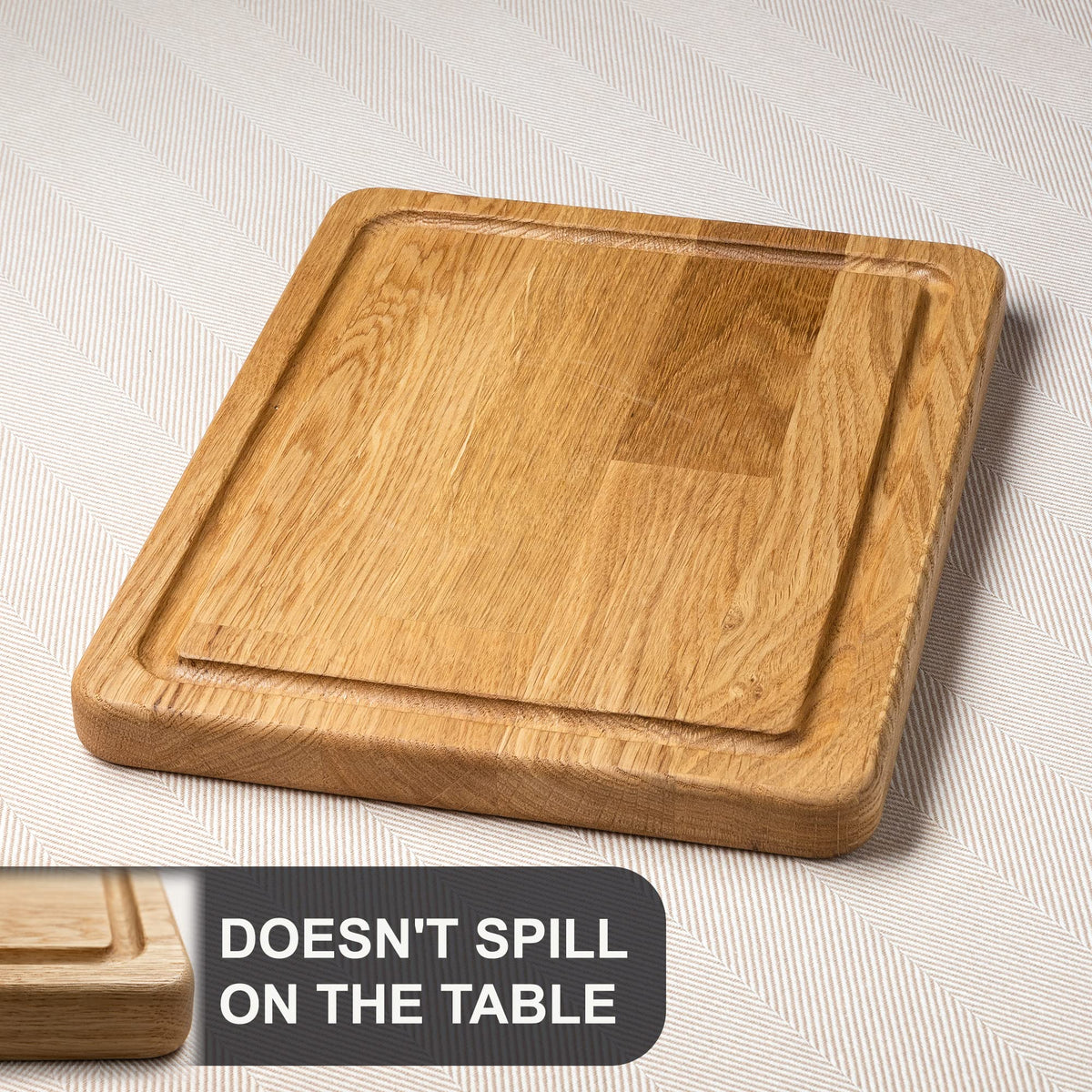 Cutting Board - 10x8 Inches Small Wood Cutting Board - Oak Cutting Board - Real Wood Cutting Board - Chopping Board for Kitchen