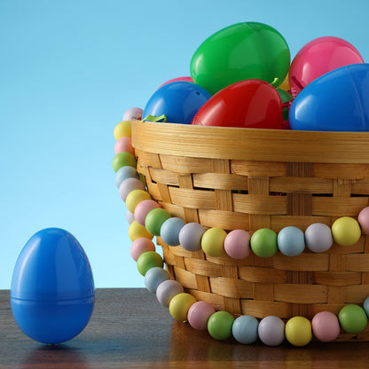 Entervending Easter Eggs 3' - 6 Colors Bright Fillable - 12 pcs - Easter Basket Stuffers - Plastic Easter Eggs Filler Bulk - Egg Hunt Kids Surprise