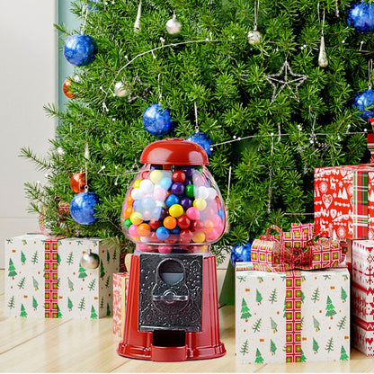 9 Inch Gumball Machine for Kids - Small Gumball Bank - Metal Candy Dispenser - Vintage Gum Ball Machine - Jelly Bean Dispenser Machine - M&M Dispenser